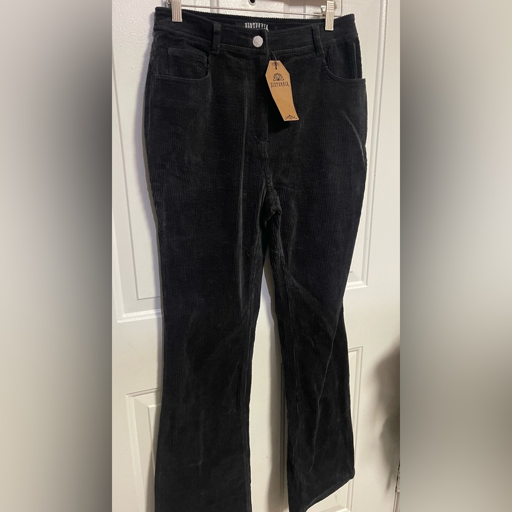 Disturbia black Women's corduroy flared trousers size 4 new